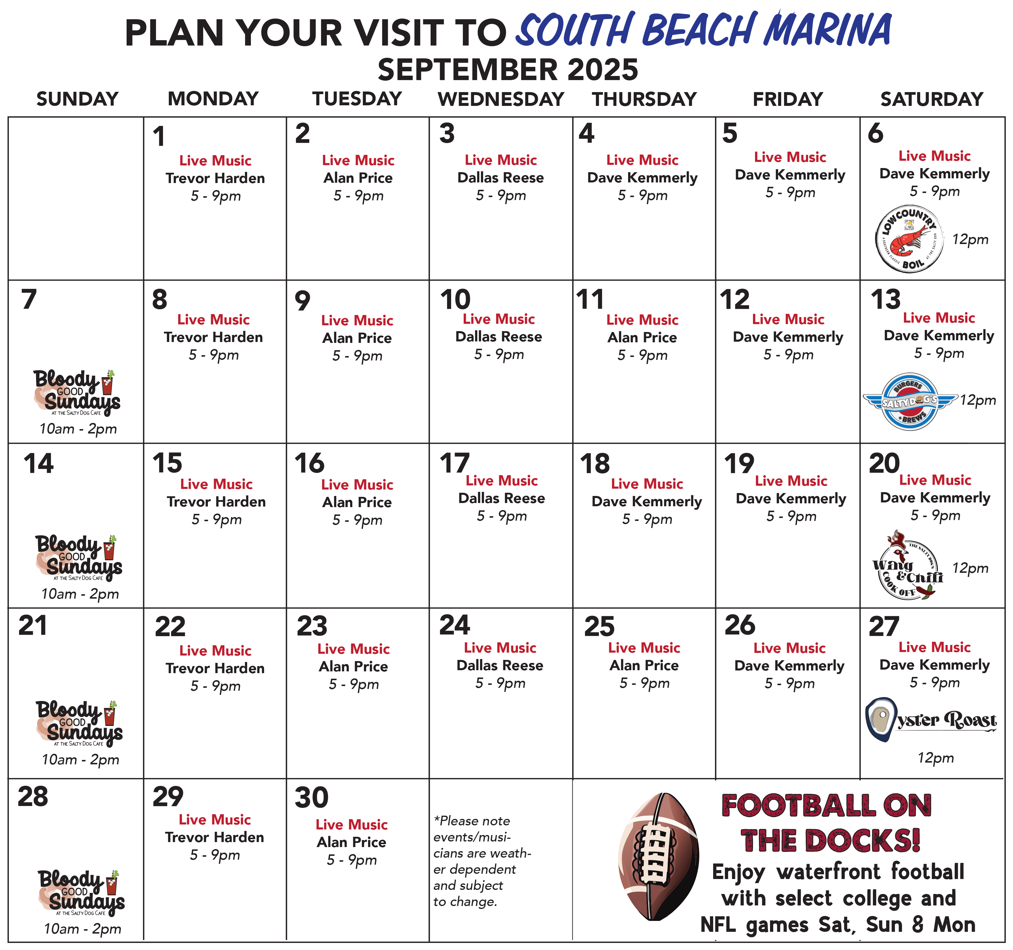calendar of events